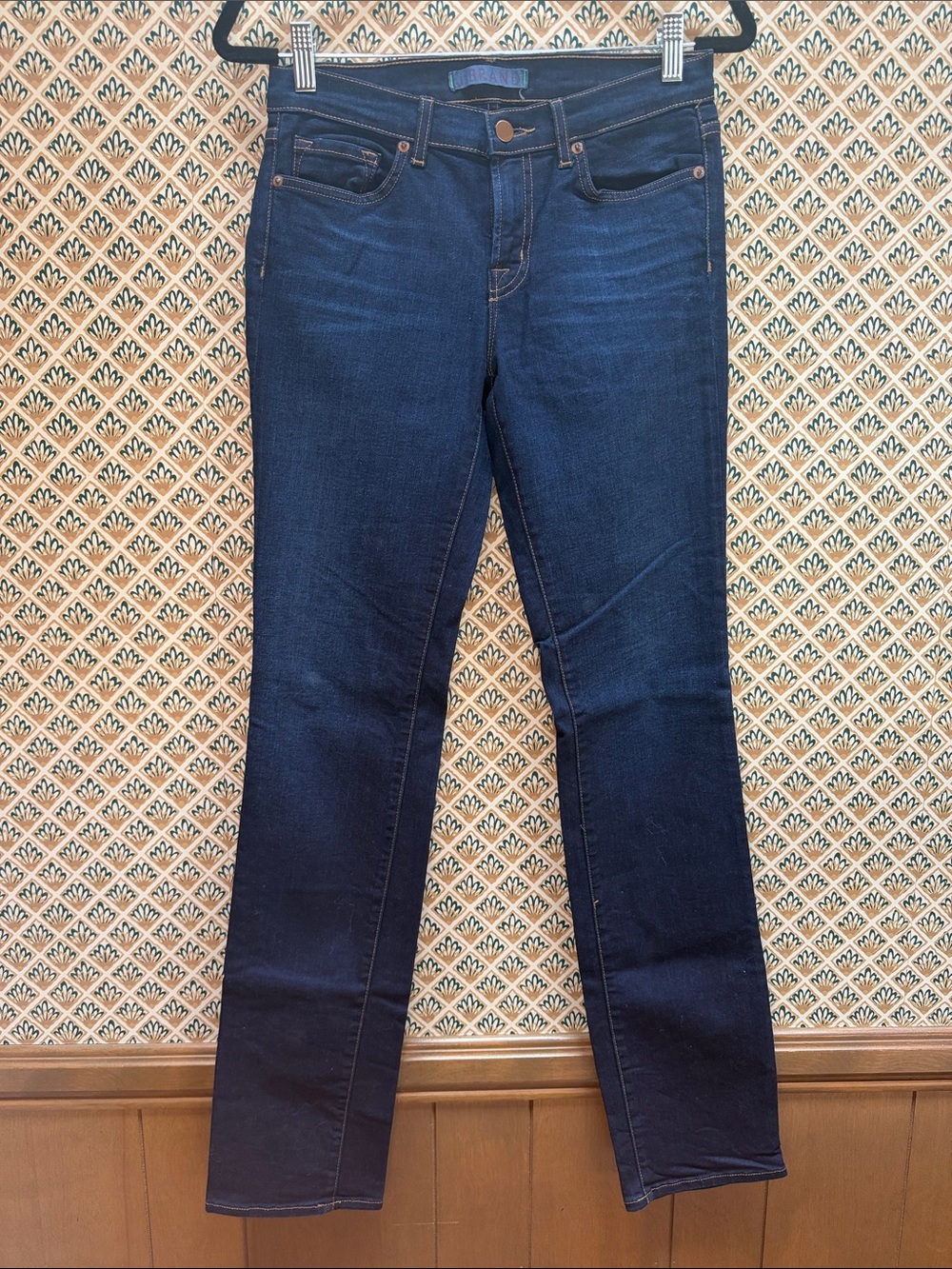 J Brand Dark Blue Straight Leg Jeans
